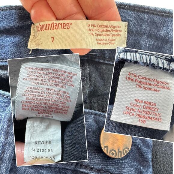 Low Rise Slim Fit Jeans Dark Wash Stretch Denim Zip Fly Women 7 Minimalist Y2k - Picture 8 of 16